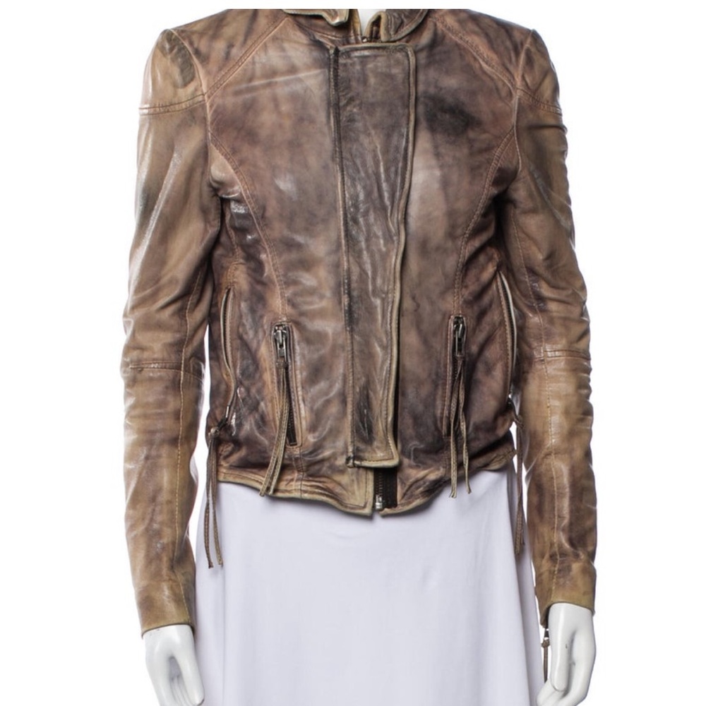 Muubaa lamb leather biker jacket 6